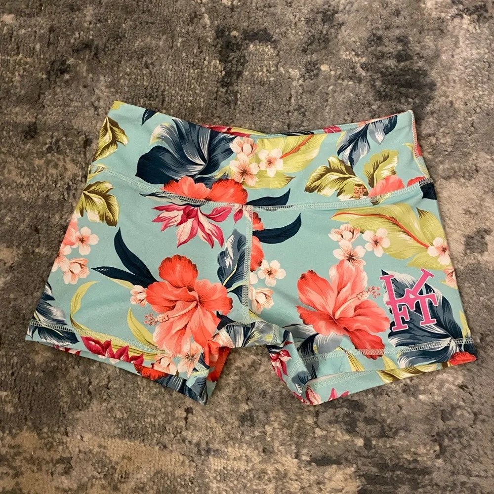 LIFT Hawaiian Print CrossFit Shorts, SZ XS